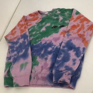 Clare V Tie Dye Eye Print Crewneck Sweatshirt